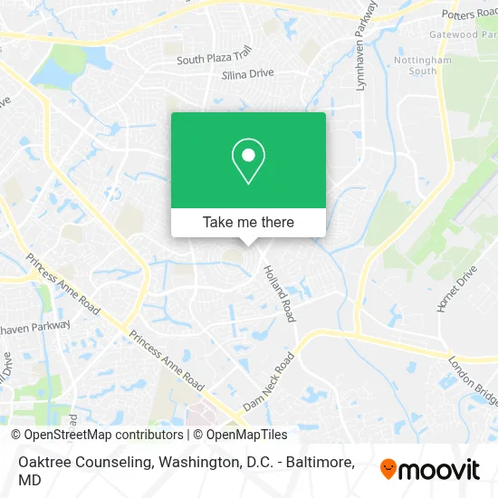 Oaktree Counseling map
