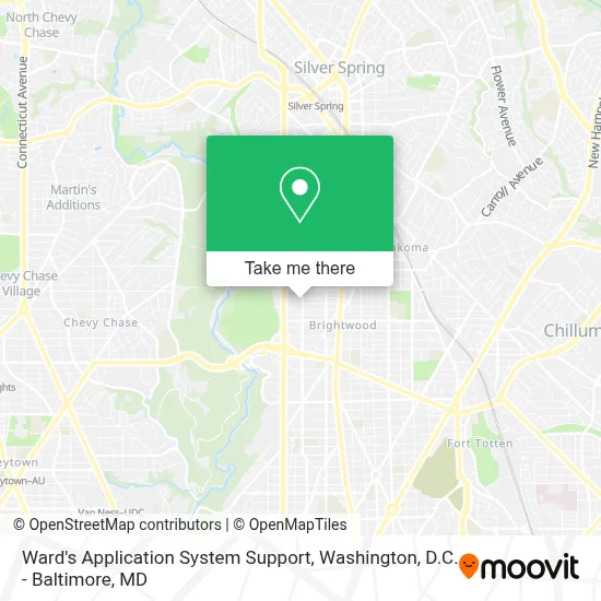 Ward's Application System Support map