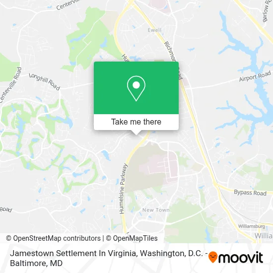 Jamestown Settlement In Virginia map