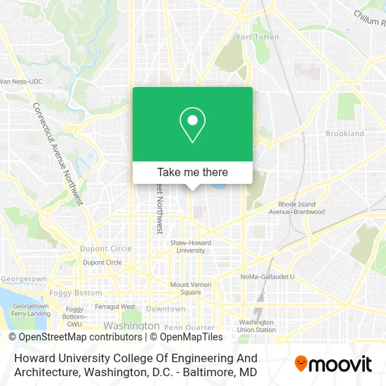 Howard University College Of Engineering And Architecture map