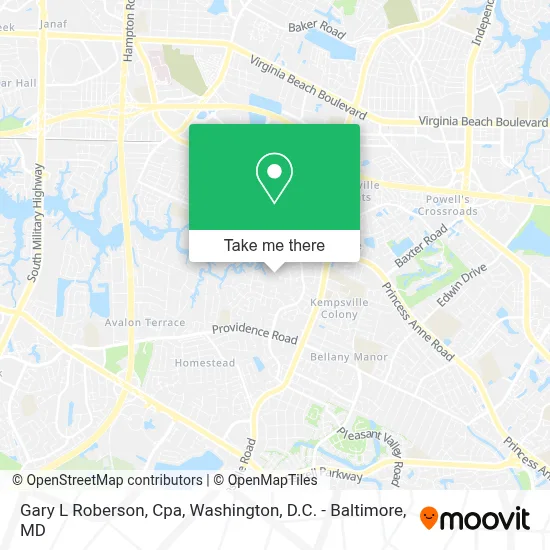 Gary L Roberson, Cpa map