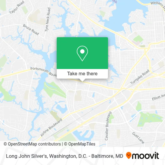 Long John Silver's map