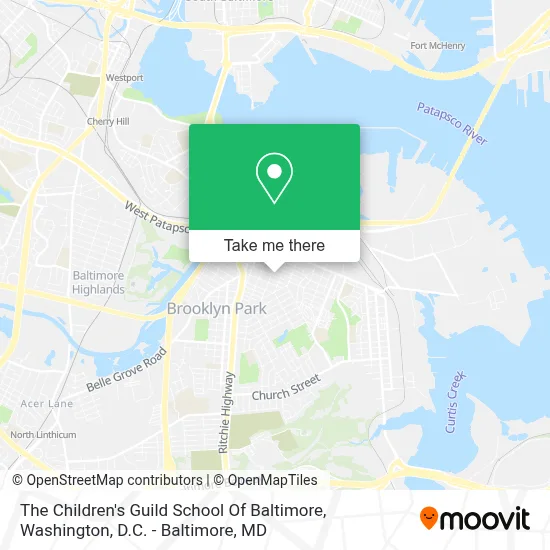 The Children's Guild School Of Baltimore map