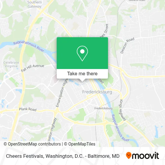 Cheers Festivals map