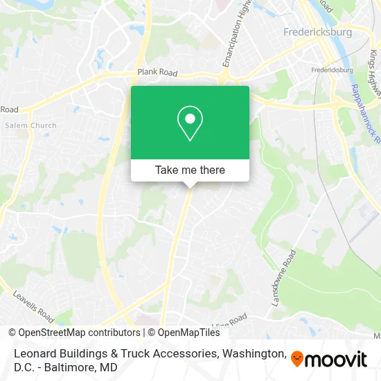 Leonard Buildings & Truck Accessories map