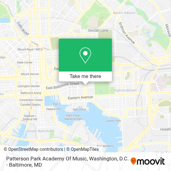 Patterson Park Academy Of Music map
