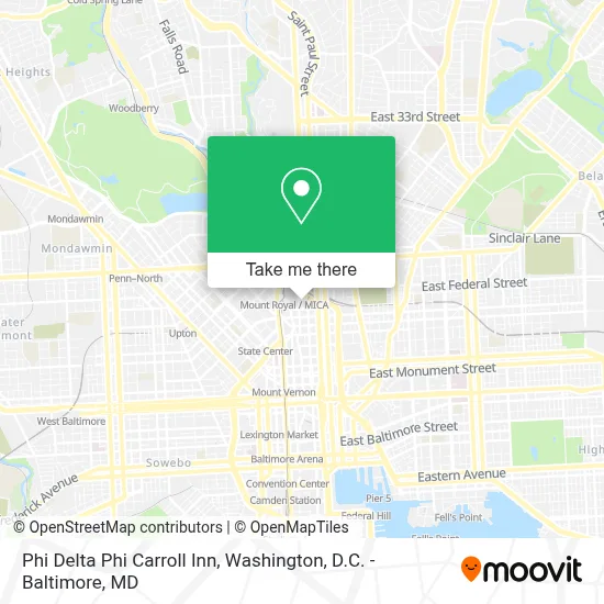 Phi Delta Phi Carroll Inn map