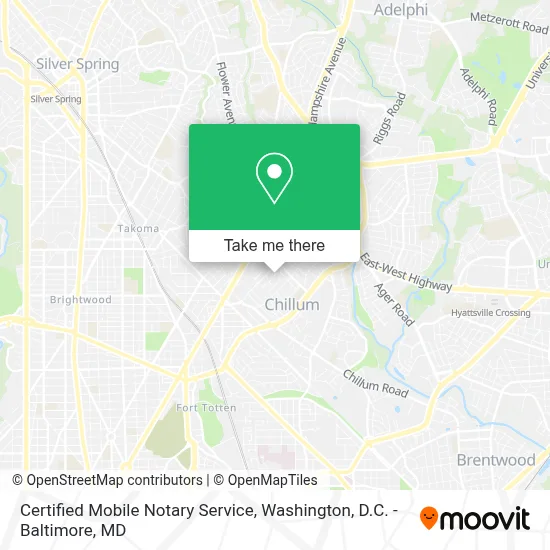 Certified Mobile Notary Service map