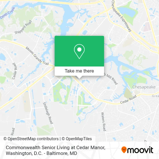 Commonwealth Senior Living at Cedar Manor map