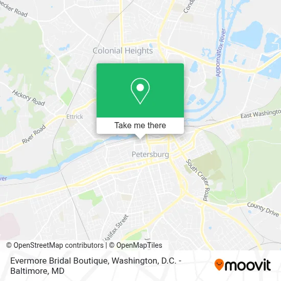 Evermore Bridal Boutique map