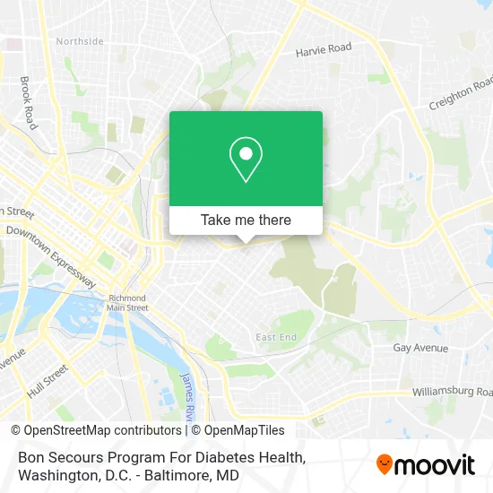 Bon Secours Program For Diabetes Health map