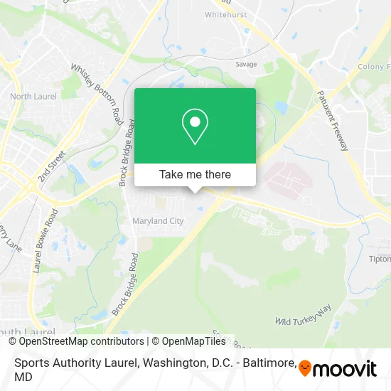 Sports Authority Laurel map