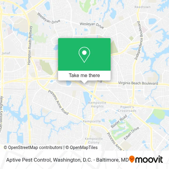 Aptive Pest Control map