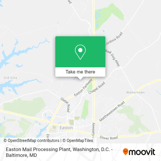 Easton Mail Processing Plant map