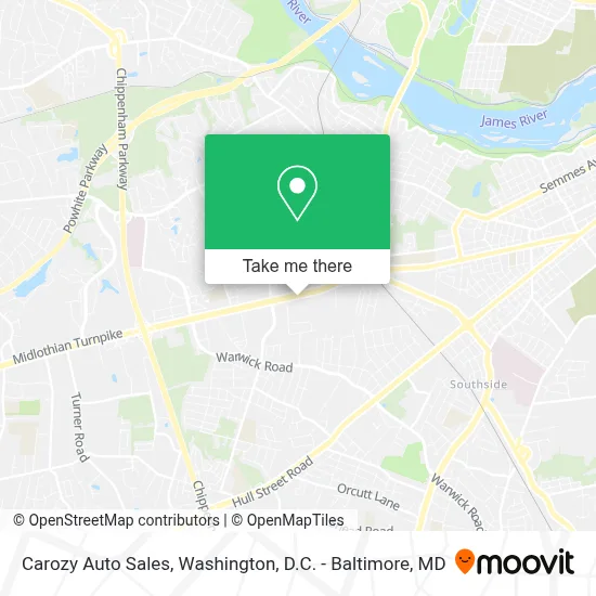 Carozy Auto Sales map