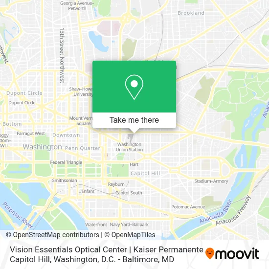 Vision Essentials Optical Center | Kaiser Permanente Capitol Hill map