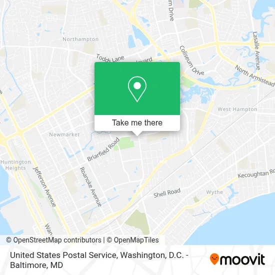 United States Postal Service map