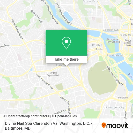 Divine Nail Spa Clarendon Va map