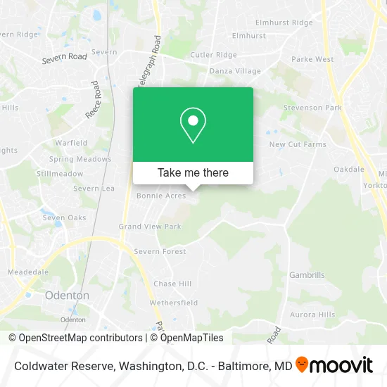 Coldwater Reserve map