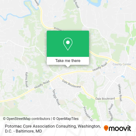 Potomac Core Association Consulting map