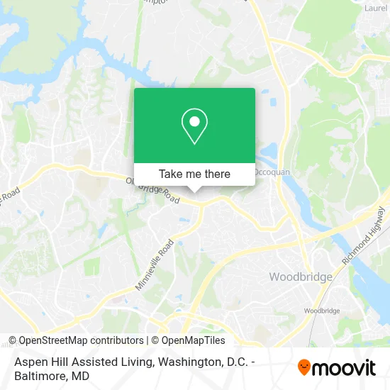 Aspen Hill Assisted Living map