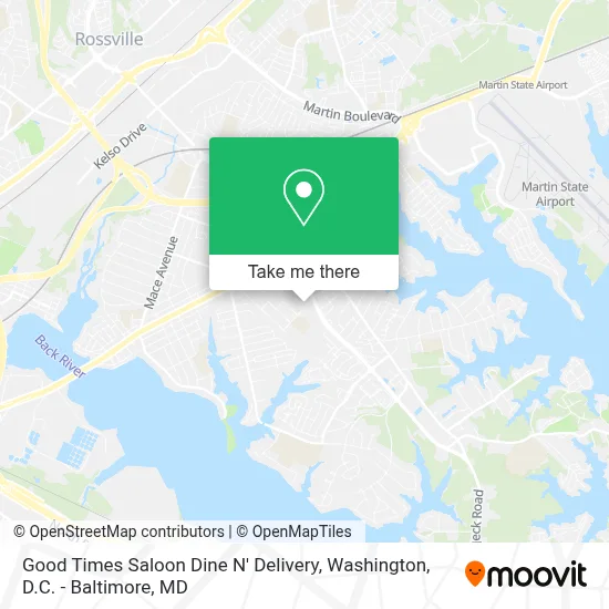 Good Times Saloon Dine N' Delivery map