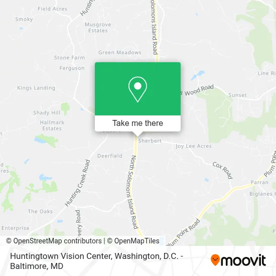 Huntingtown Vision Center map
