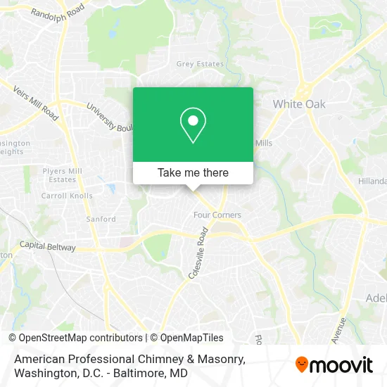 American Professional Chimney & Masonry map