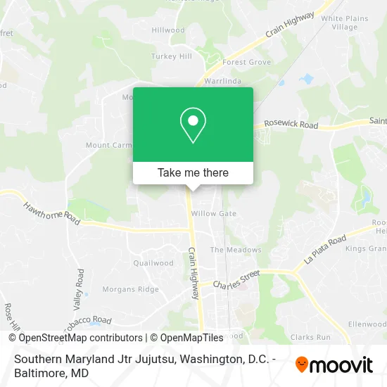 Southern Maryland Jtr Jujutsu map