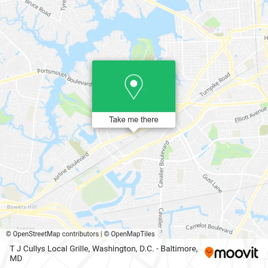 T J Cullys Local Grille map