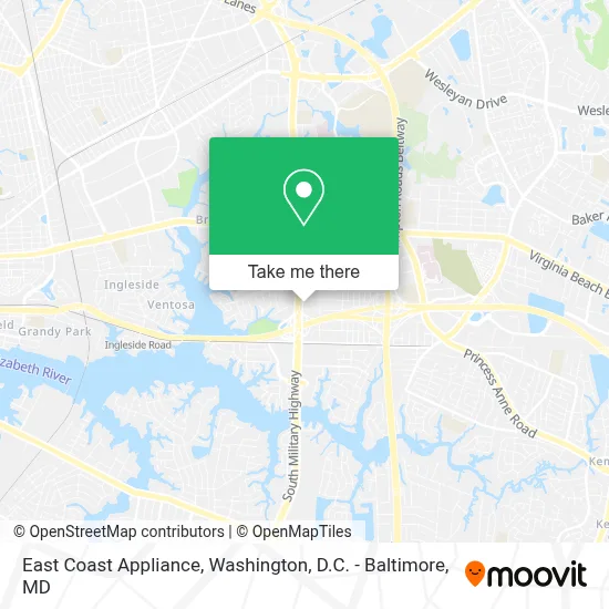 East Coast Appliance map