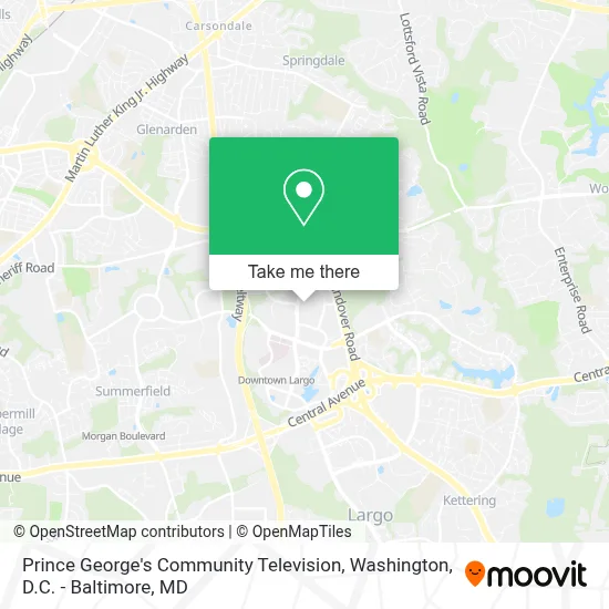 Prince George's Community Television map