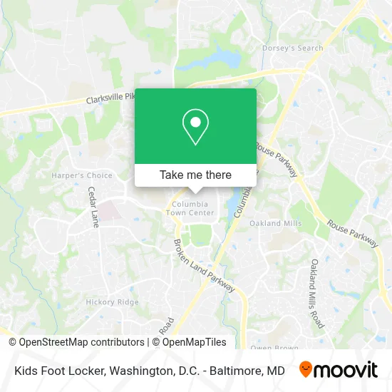 Kids Foot Locker map