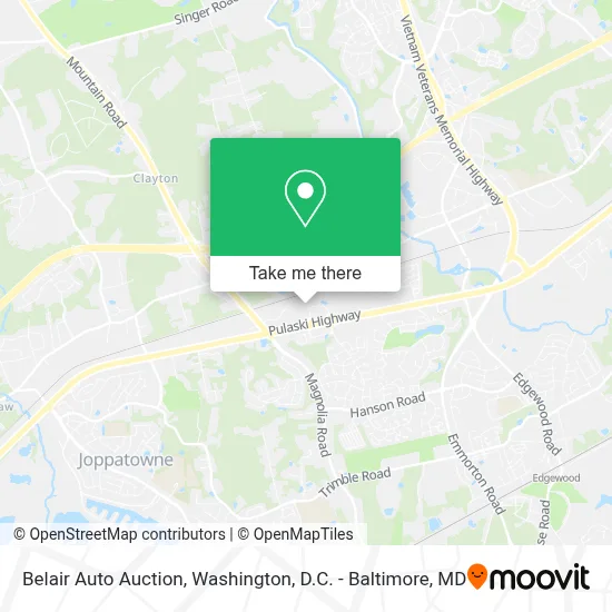 Belair Auto Auction map