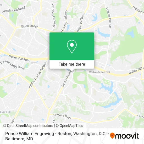 Prince William Engraving - Reston map