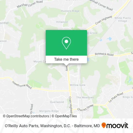 O'Reilly Auto Parts map