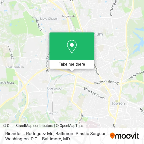 Ricardo L. Rodriguez Md, Baltimore Plastic Surgeon map