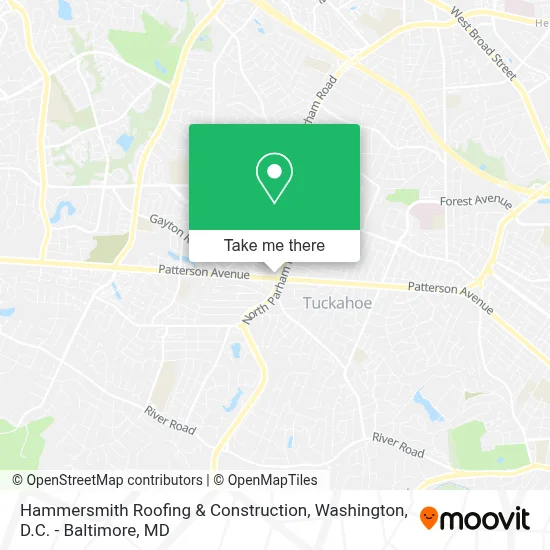 Hammersmith Roofing & Construction map