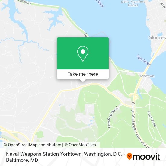 Naval Weapons Station Yorktown map