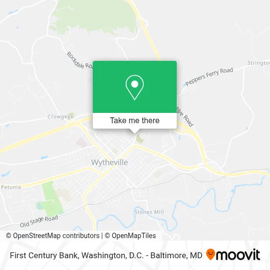First Century Bank map