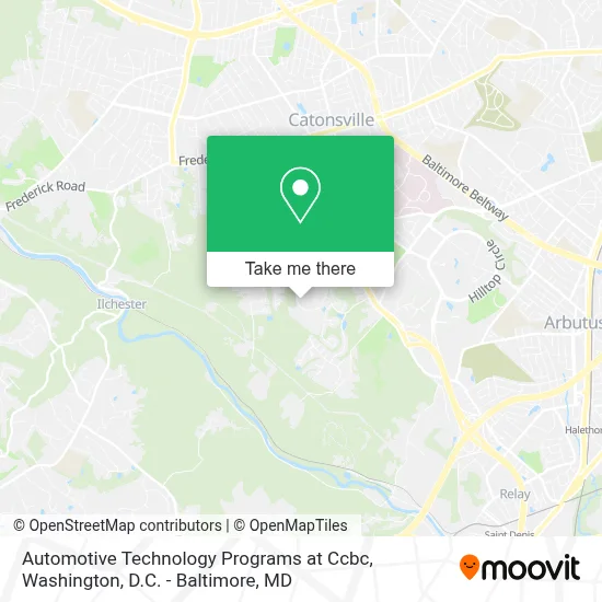 Automotive Technology Programs at Ccbc map