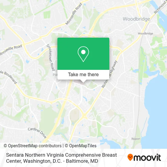 Sentara Northern Virginia Comprehensive Breast Center map