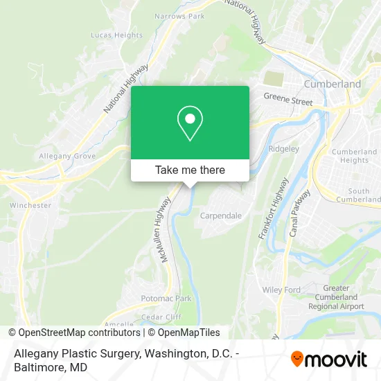 Allegany Plastic Surgery map