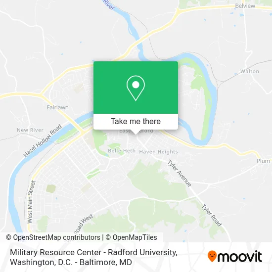 Military Resource Center - Radford University map