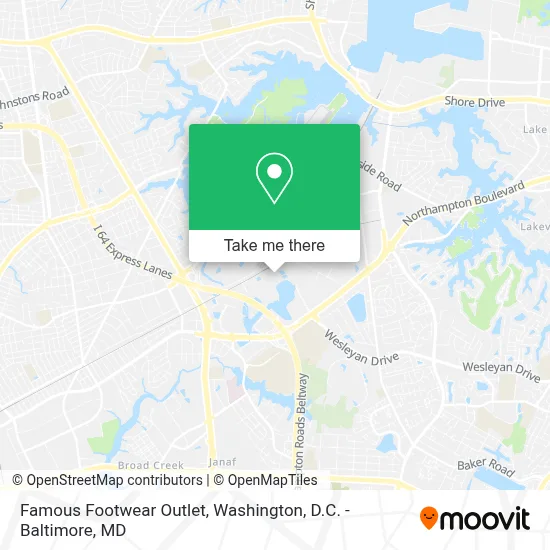 Famous Footwear Outlet map