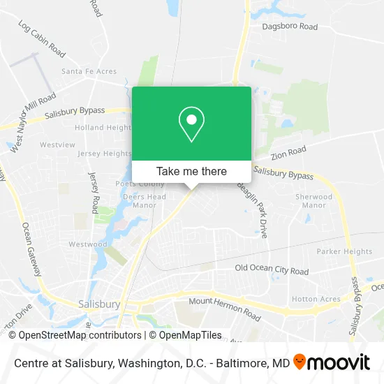 Centre at Salisbury map