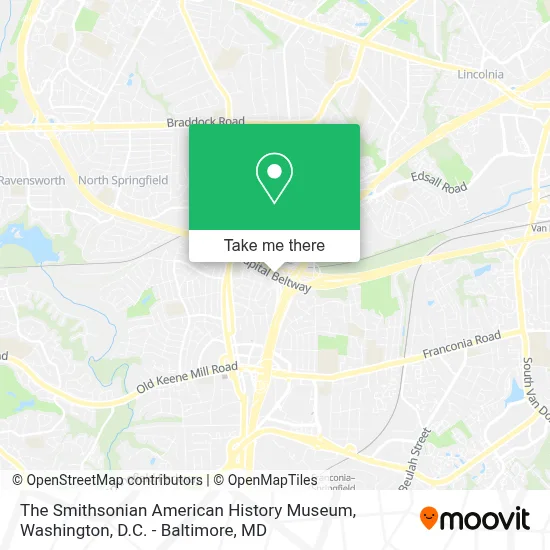 The Smithsonian American History Museum map