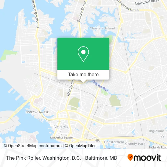 The Pink Roller map