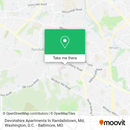 Devonshire Apartments In Randallstown, Md map