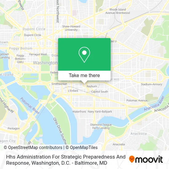 Hhs Administration For Strategic Preparedness And Response map